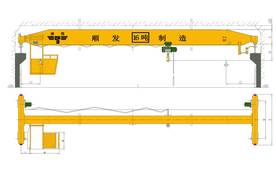 16噸單梁起重機技術(shù)參數(shù)及配置表